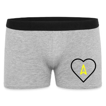 Heart with arrow direction - Men's Boxer Shorts - heather grey - Front