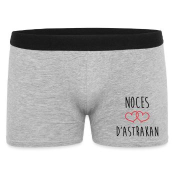 Anniversaire Mariage - Noces d'Astrakan (64 ans) - Boxer Homme - gris chiné - Devant