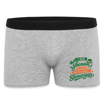 Ready vor Shenanigans | St. Patrick's Day - Männer Boxer Shorts - Grau meliert - Vorne