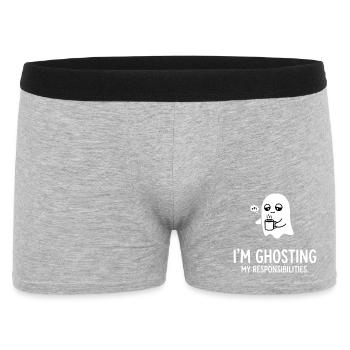 Ghosting My Responsibilities - Men's Boxer Shorts - heather grey - Front