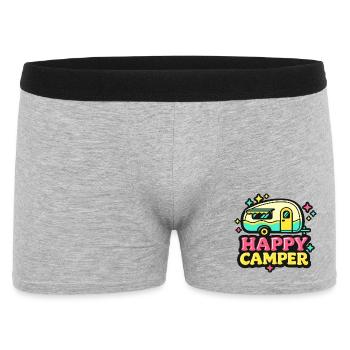 Camping-car rétro joyeux - Boxer Homme - gris chiné - Devant