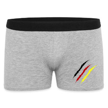 krallen_deutschland_-2- - Männer Boxer Shorts - Grau meliert - Vorne