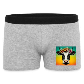 cow - Men's Boxer Shorts - heather grey - Front