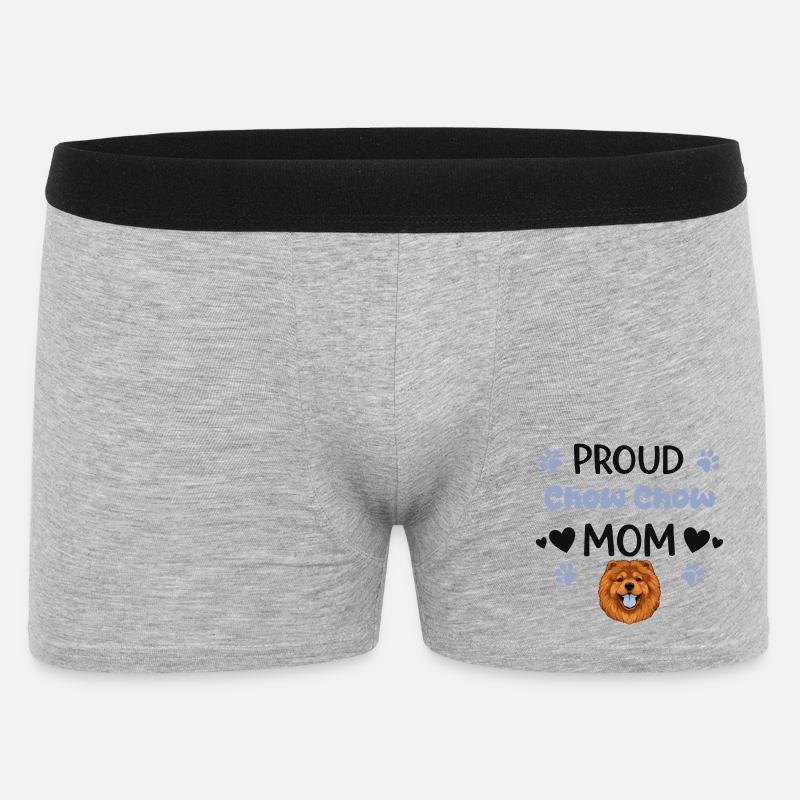 Fière Mère Chow, Chow-chow - Boxer Homme - gris chiné