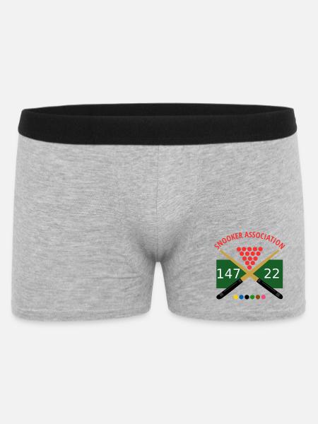 Snooker Logo Crossing Cues 147 22 - Men's Boxer Shorts - heather grey