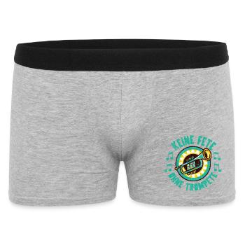 No party without trumpet brass band brass jazz - Men's Boxer Shorts - heather grey - Front
