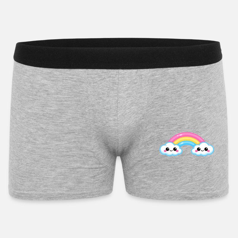 Cute Cloud Rainbow Duo - Men's Boxer Shorts - heather grey