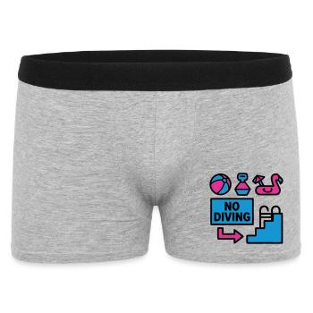 Pool Party Set Sommer 90er - Männer Boxer Shorts - Grau meliert - Vorne