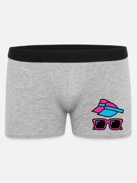 80s Sun Visor Glasses Set - Men's Boxer Shorts - heather grey