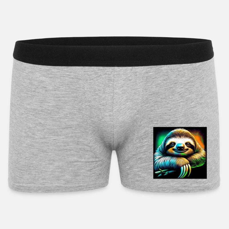Faultier - Männer Boxer Shorts - Grau meliert