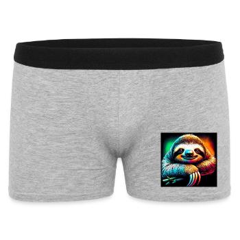 sloth - Men's Boxer Shorts - heather grey - Front