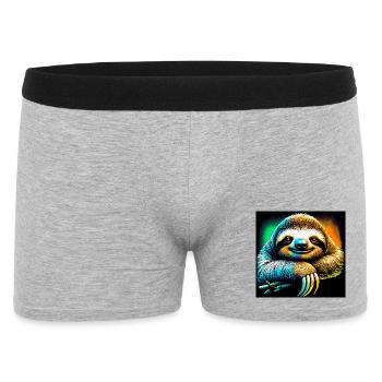 sloth - Men's Boxer Shorts - heather grey - Front