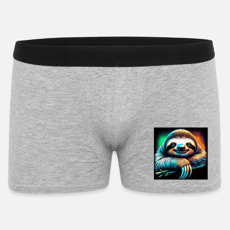 Faultier - Männer Boxer Shorts - Grau meliert