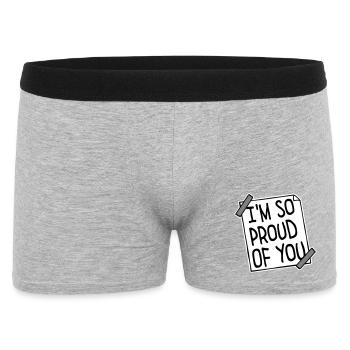 I'm So Proud Of You Heartily Encouraging Saying - Men's Boxer Shorts - heather grey - Front