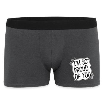 I'm So Proud Of You Heartily Encouraging Saying - Men's Boxer Shorts - charcoal grey - Front