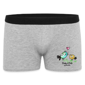 Dody & Dots-  Icon by mycolourdots - Männer Boxer Shorts - Grau meliert - Vorne