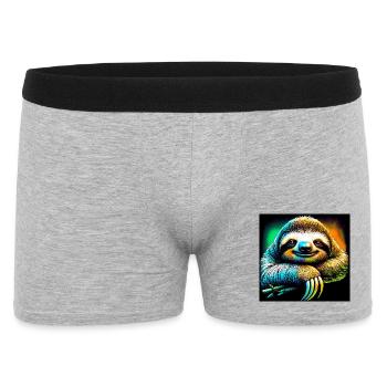 sloth - Men's Boxer Shorts - heather grey - Front