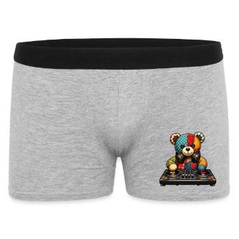 Patchbear DJ Patchwork - Men's Boxer Shorts - heather grey - Front