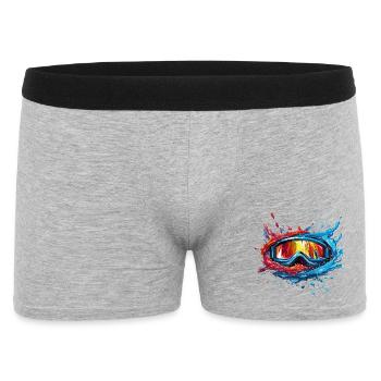 Snowboarding Goggles - Men's Boxer Shorts - heather grey - Front