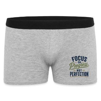 Focus on Progress not Perfection - Men's Boxer Shorts - heather grey - Front