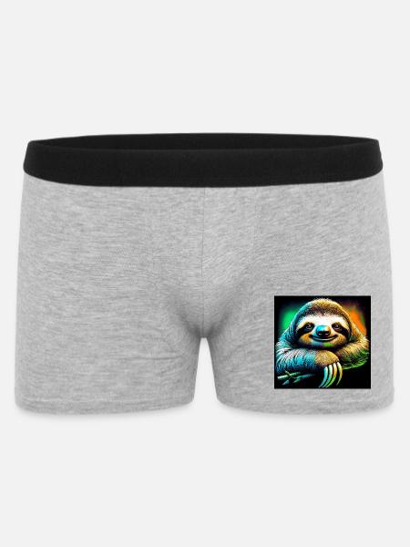Faultier - Männer Boxer Shorts - Grau meliert
