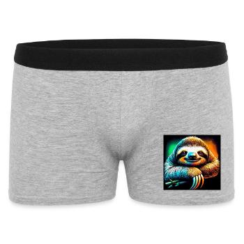 Faultier - Männer Boxer Shorts - Grau meliert - Vorne