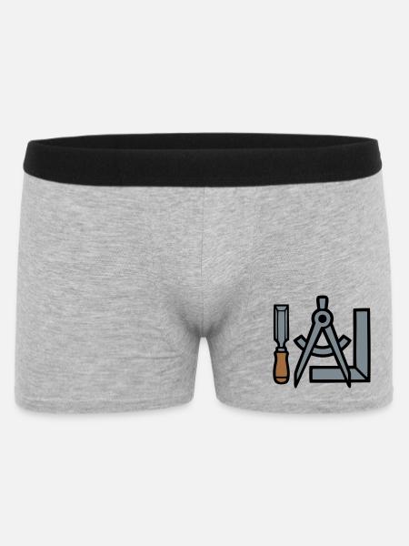 Carpenter Tools Graphic - Men's Boxer Shorts - heather grey