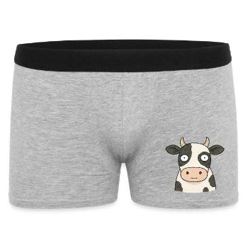 PETITS ACTIVISTES | Vache - Boxer Homme - gris chiné - Devant