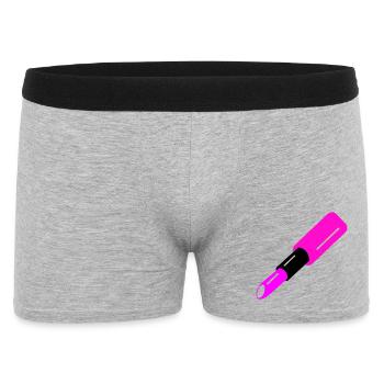 Lippenstift Design - Männer Boxer Shorts - Grau meliert - Vorne