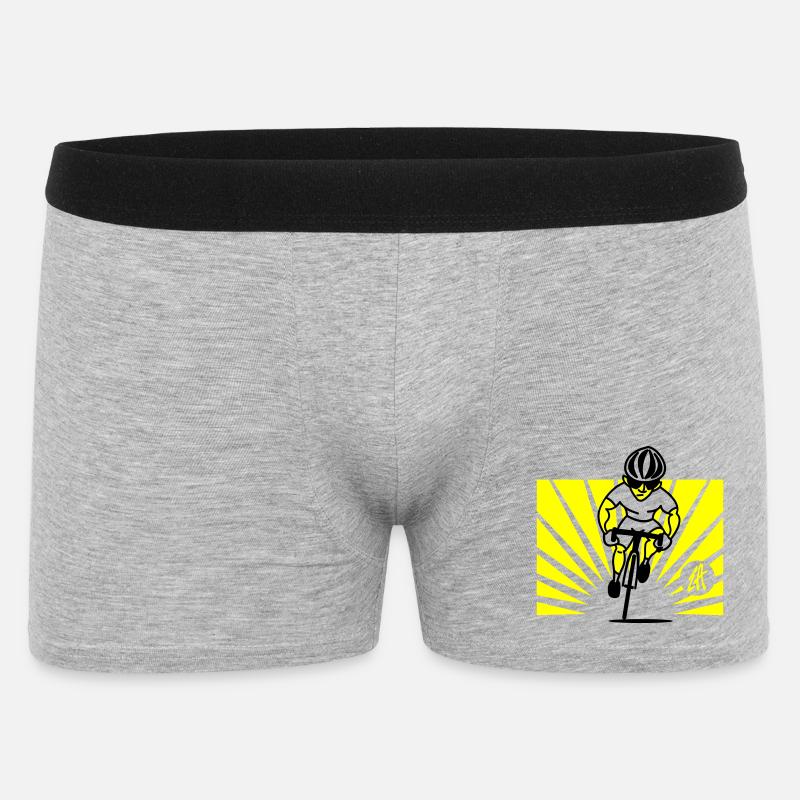 Radfahrer - Männer Boxer Shorts - Grau meliert
