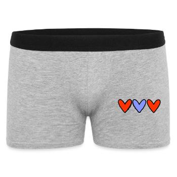 VALENTINSTAG. Junggesellinnenabschied. ICH LIEBE DICH. ICH LIEBE DICH. LIEBE - Männer Boxer Shorts - Grau meliert - Vorne