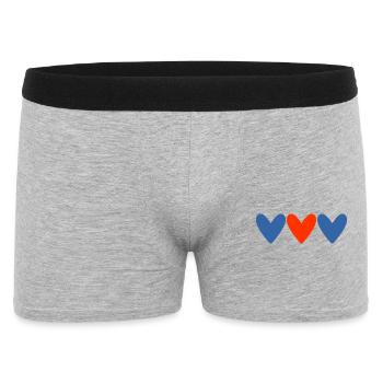 DAD. FATHER'S DAY. HAPPY FATHER'S DAY. HAPPY BIRTHDAY. - Men's Boxer Shorts - heather grey - Front