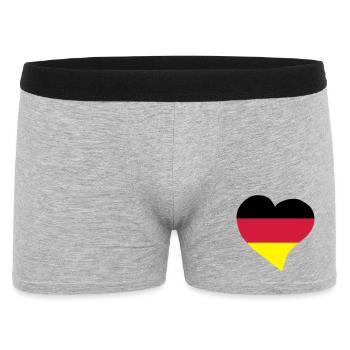 German heart - Men's Boxer Shorts - heather grey - Front