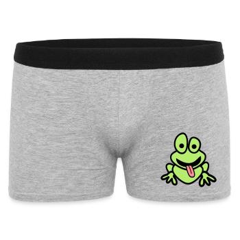 Frog with tongue - Men's Boxer Shorts - heather grey - Front