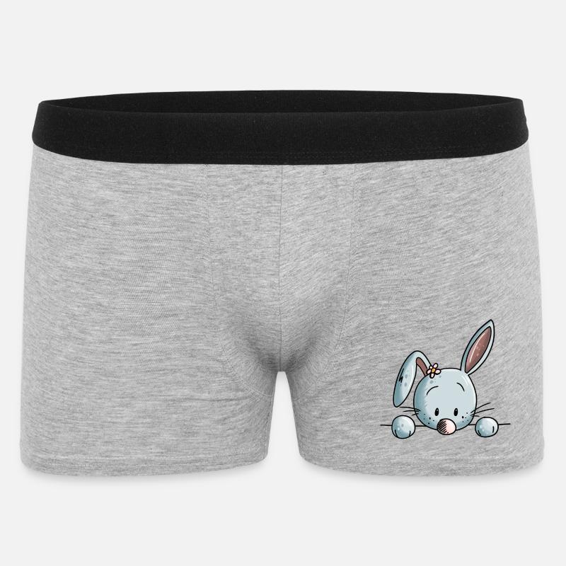 petit lapin doux - Lapin - Lapin - BD - Boxer Homme - gris chiné