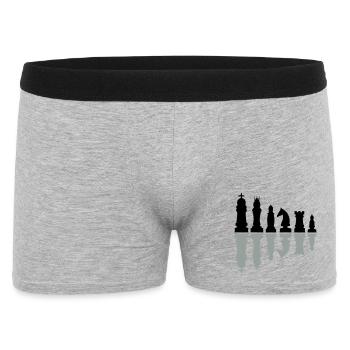 échecs - Boxer Homme - gris chiné - Devant
