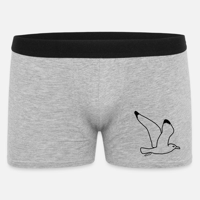 fliegende moewe vogel urlaub - Männer Boxer Shorts - Grau meliert