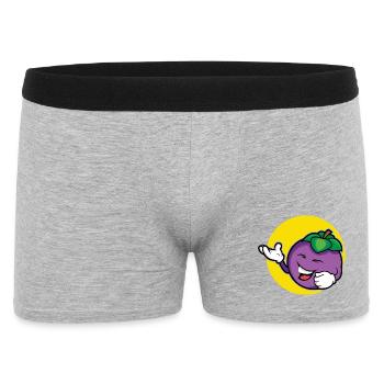 Conception de prune - Boxer Homme - gris chiné - Devant