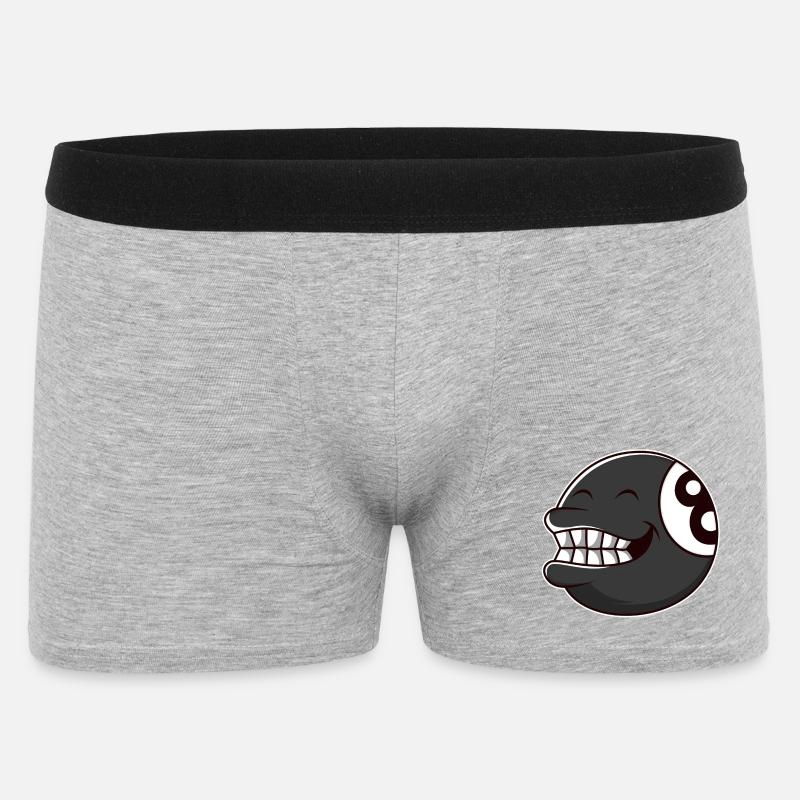 Billardkugel 8 - Männer Boxer Shorts - Grau meliert
