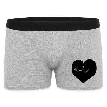 i love Nürnberg - Männer Boxer Shorts - Grau meliert - Vorne