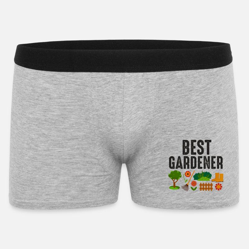Bester Gärtner - Männer Boxer Shorts - Grau meliert