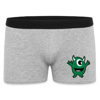 monstre vert - Boxer Homme - gris chiné - Devant