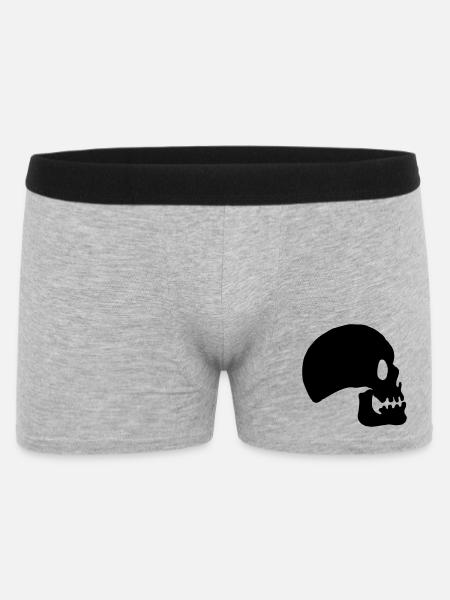 Crâne ou crâne pour un drapeau. - Boxer Homme - gris chiné