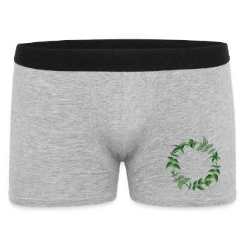 Couronne d’ortie dans des tons sombres de vert - Boxer Homme - gris chiné - Devant