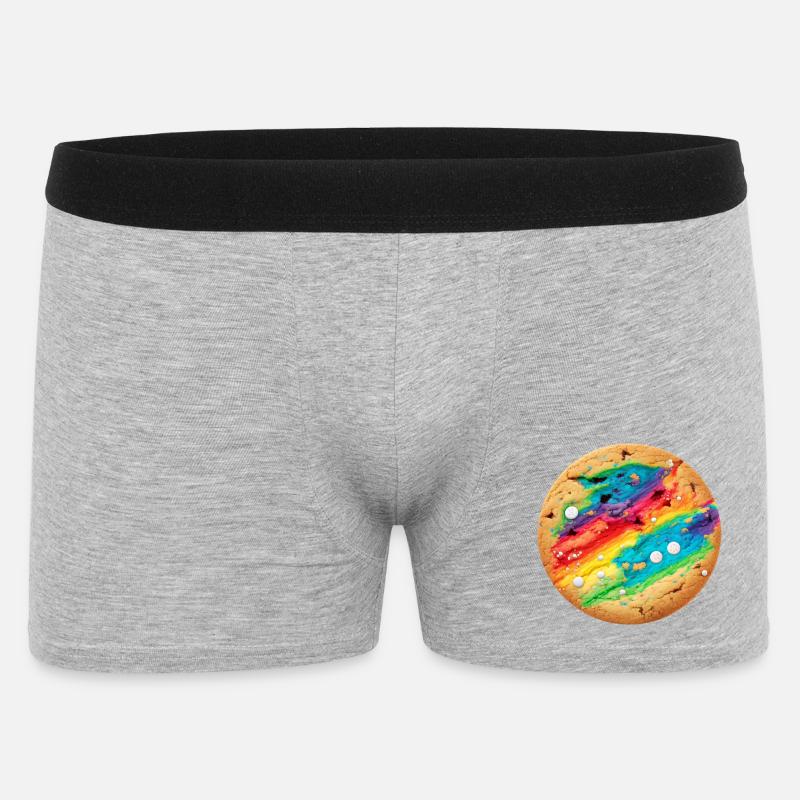 Regenbogenkeks Kunstwerk - Männer Boxer Shorts - Grau meliert