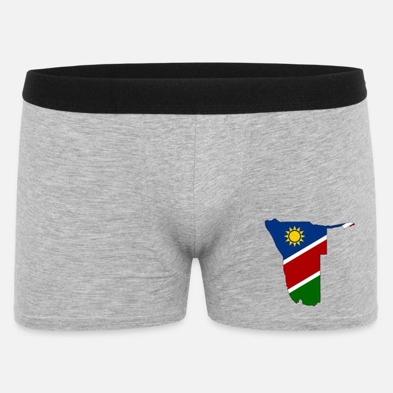 Namibia flag map - Men's Boxer Shorts - heather grey