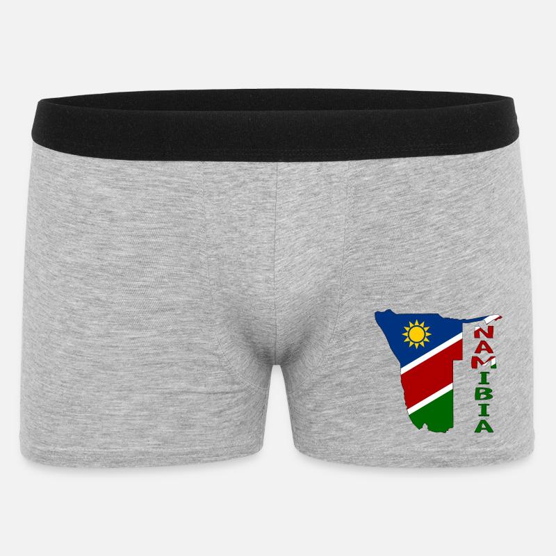 Namibia Map Flag - Men's Boxer Shorts - heather grey