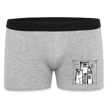 Hut - Men's Boxer Shorts - heather grey - Front
