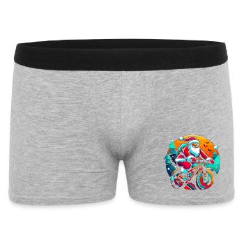 Santa Neon Bike Ride - Men's Boxer Shorts - heather grey - Front
