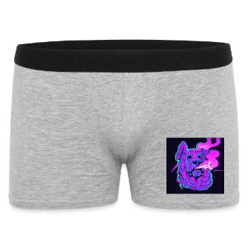 Trippy smoking dog. - Men's Boxer Shorts - heather grey - Front